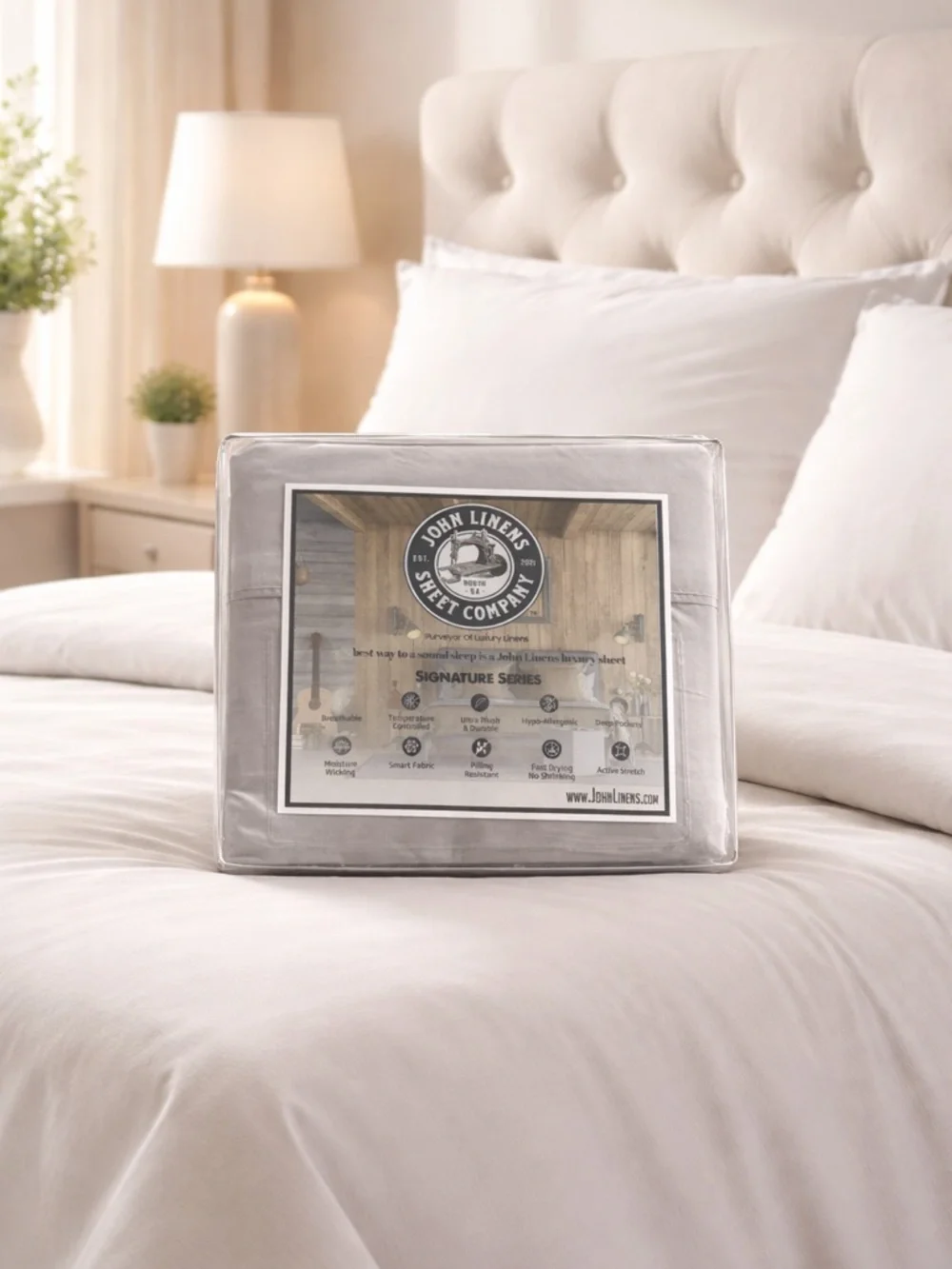 John Linens Signature Series Twin XL Sheet Set Ultra Soft Gray